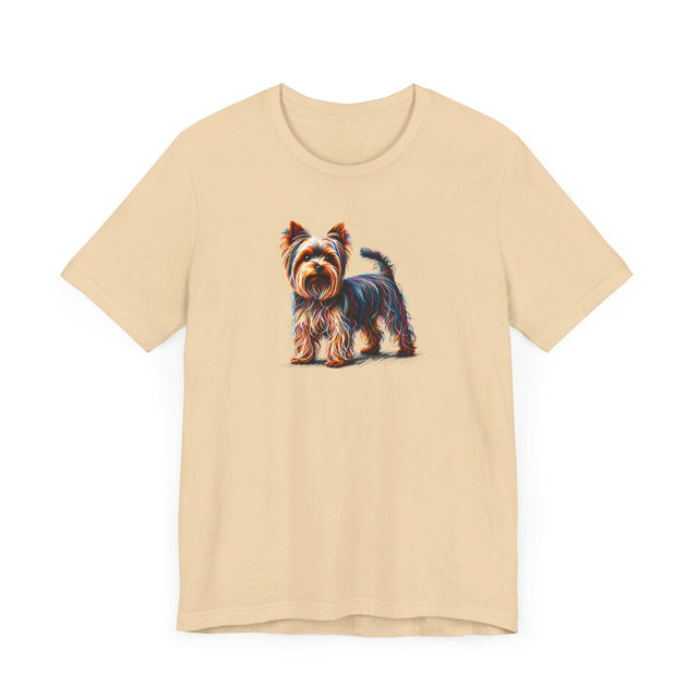 Yorkshire Terrier Rainbow Scribble T-shirt, Dog Lover Tee