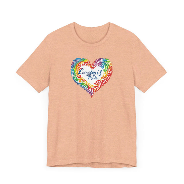 Everyday Pride T shirt, Rainbow Heart T-shirt
