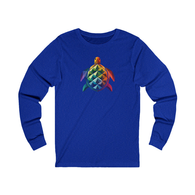 Rainbow Turtle long sleeve T-shirt, Pride Shirt, LBGT, Sea Turtle T shirt, LGBTQ+ Ally Tee, Nonbinary, Gay, Lesbian, Bisexual, Trans, Queer, BGLT, Ocean,Unisex Jersey Long Sleeve Tee