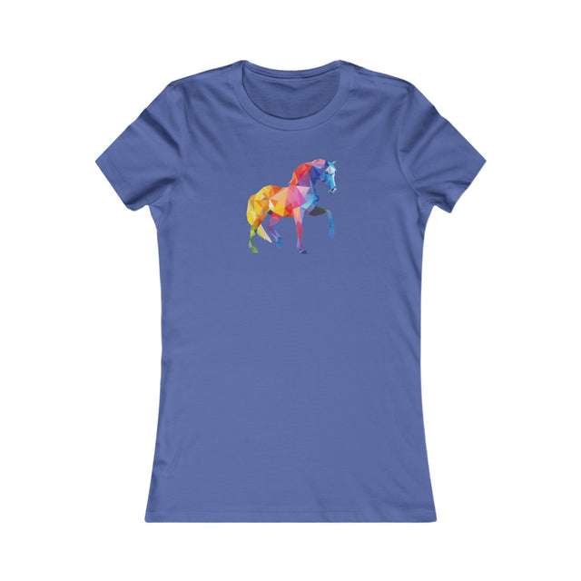 Geometric Rainbow Horse T-shirt,Pride Shirt,Equine Lover Top,Rainbow Animals,LGBTQ+ Tee,Queer,Gay,Lesbian,Bisexual,Trans,Women's Favorite Tee