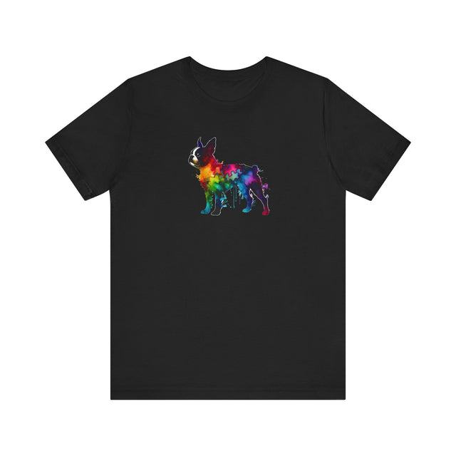 Rainbow Boston Terrier T-shirt,Pride Shirt,Dog Lover Top,Rainbow Animals,LGBTQ+ Tee, Boston Terrier Owner