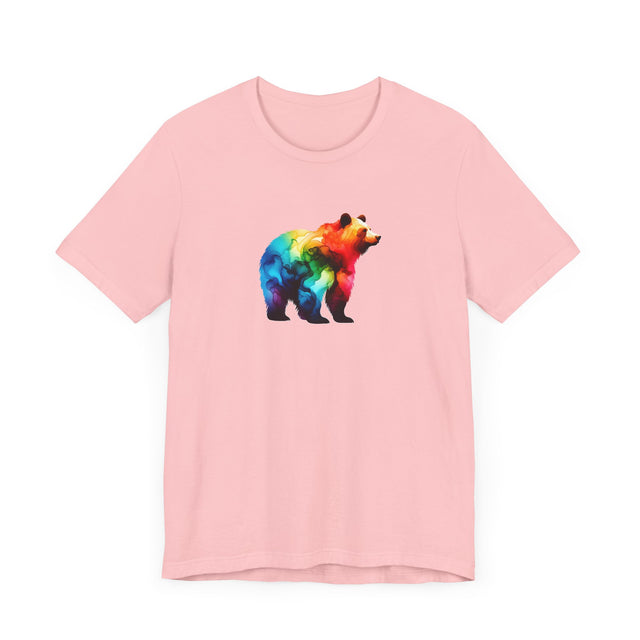 Rainbow Brown Bear Alcohol Ink T-shirt, Pride Shirt,Animal Lover T shirt, LGBTQ+,Big Bear