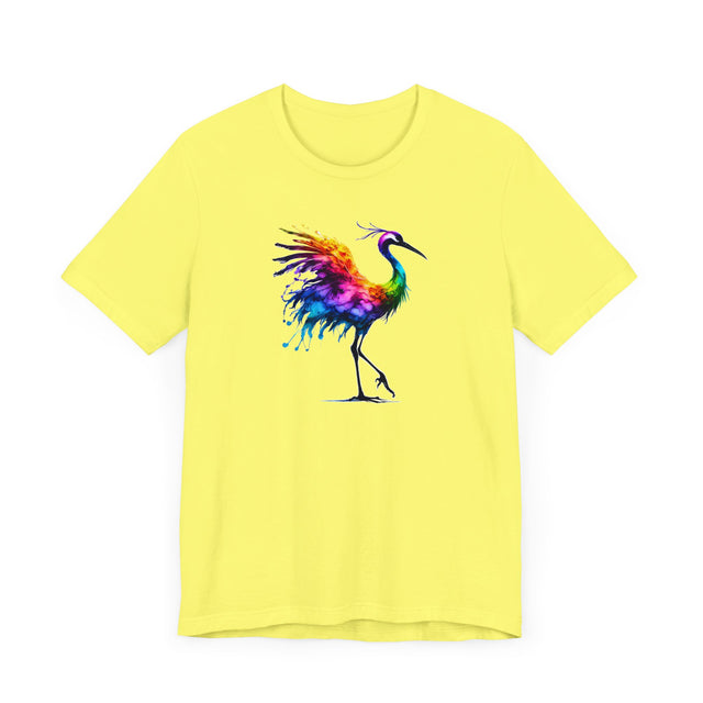 Rainbow Crane Alcohol Ink T-shirt, Bird Lover T shirt, LGBTQ+, BGLT,Pride Shirt