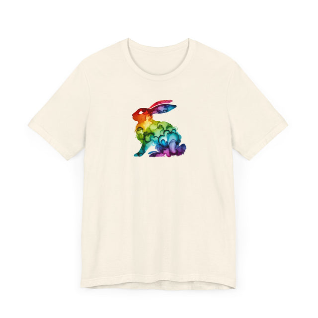 Rainbow Rabbit Alcohol Ink T-shirt, Bunny Shirt,Hare,Pride Shirt,Animal Lover T shirt, LGBTQ+, BGLT