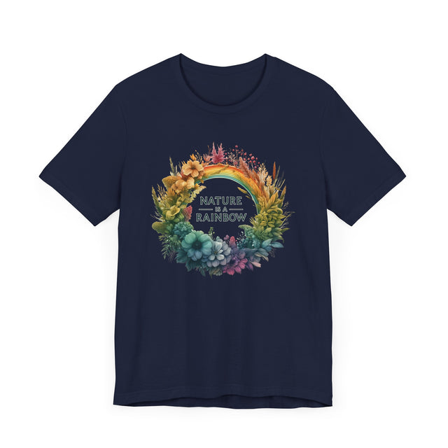 Nature Is A Rainbow Wreath T-shirt, Nature Lover Shirt