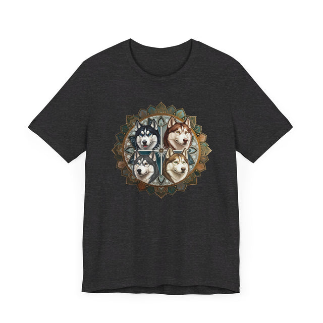 Siberian Husky Head Mandala T-shirt, Dog Lover Top, Husky owner, Sibe gift