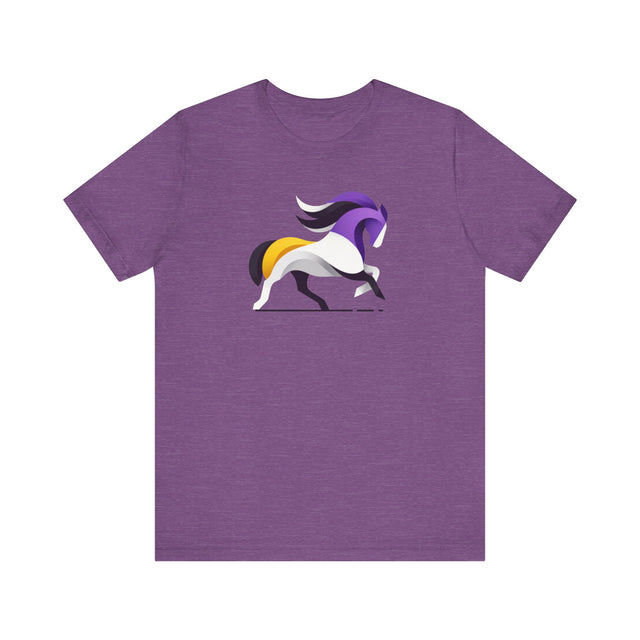 Enby Horse T-shirt,NonBinary Pride Shirt, Non-Binary Top, LGBTQ+ Tee, Modern Art Horse, uNBridled Stallion