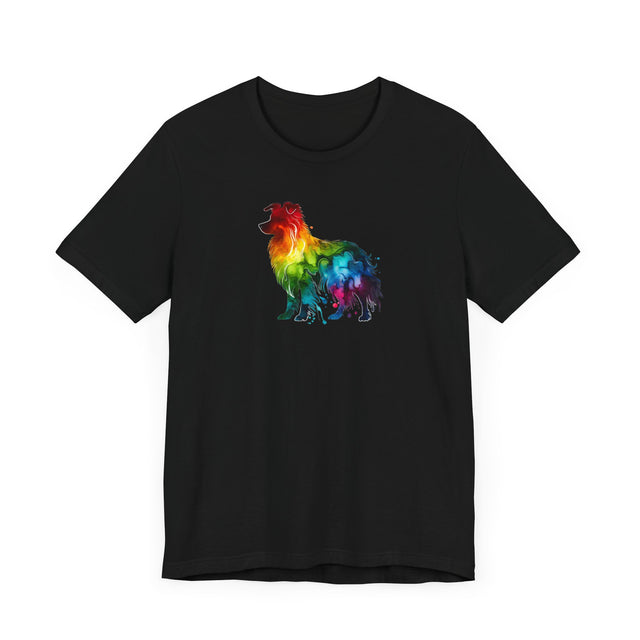 Rainbow Border Collie T-shirt,Pride Shirt,Dog Lover Top,Rainbow Animals,LGBTQ+ Tee, Border Collie Owner gift