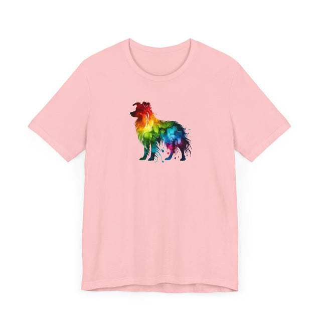 Rainbow Border Collie T-shirt,Pride Shirt,Dog Lover Top,Rainbow Animals,LGBTQ+ Tee, Border Collie Owner gift