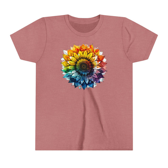 Rainbow Sunflower T-shirt, Youth Size