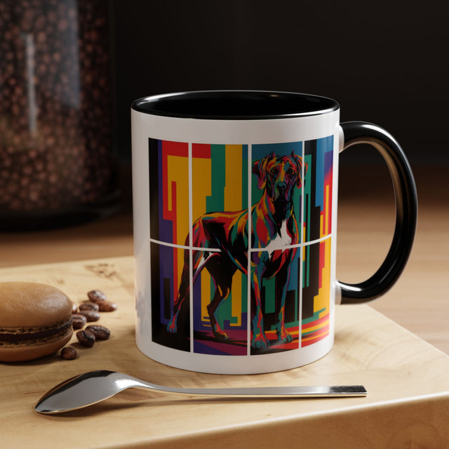 Great Danes Coffee Cup,4-Panel Pop Art Mug,Great Dane Lover,Great Dane Mom,Great Dane Dad,Dog Lover Gift,Great Dane Gift