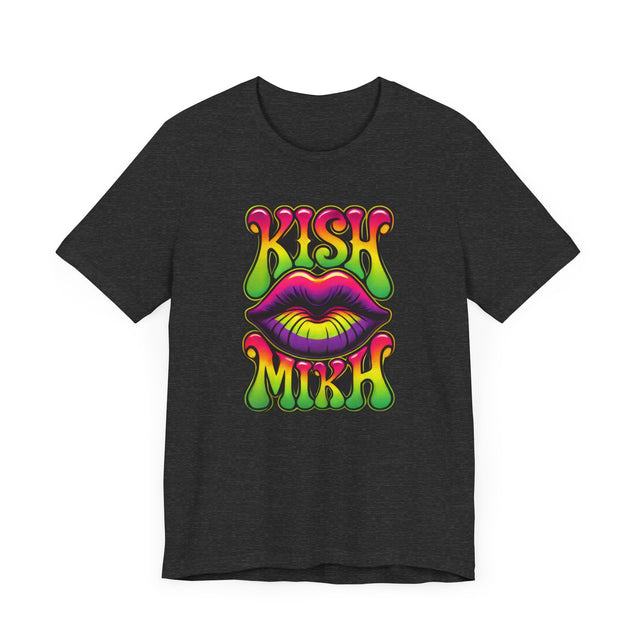 Kish Mikh "Kiss Me" psychedelic T-shirt, Yiddish Lover Shirt