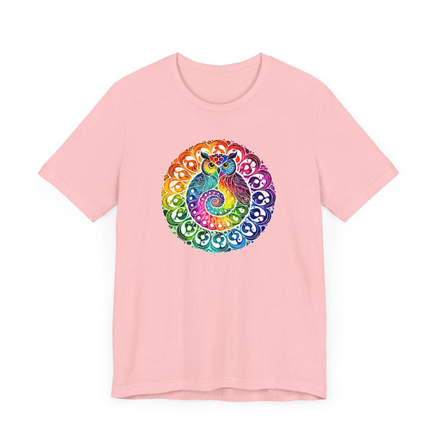 Rainbow Owl Mandala Alcohol Ink T-shirt, Pride Shirt,Bird Lover T shirt, LGBTQ+, BGLT, Avian