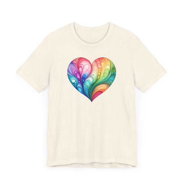 Rainbow Heart Streams Alcohol Ink Shirt, Pride Shirt