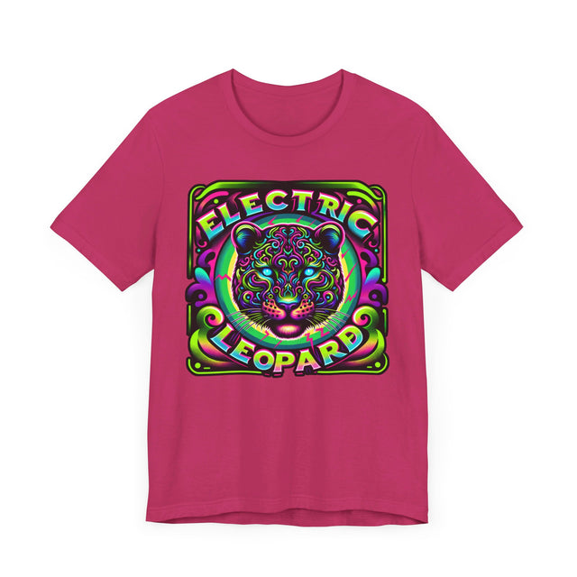 Electric Leopard T-shirt, Leopard Tee, Big Cat Lover