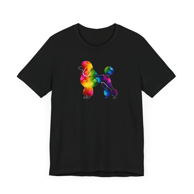 Rainbow Poodle T-shirt,Pride Shirt,Dog Lover Top,Rainbow Animals,LGBTQ+ Tee, Poodle owner, Poodle gift