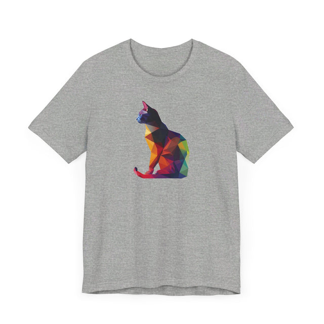 Geometric Rainbow Cat T-shirt, Pride Shirt, Cat Lover Top