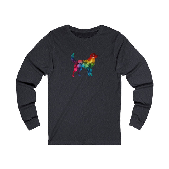 Rainbow Labrador Retriever Long Sleeve T-shirt,Pride Shirt,Dog Lover Top,Rainbow Animals,LGBTQ+ Tee, Lab Owner
