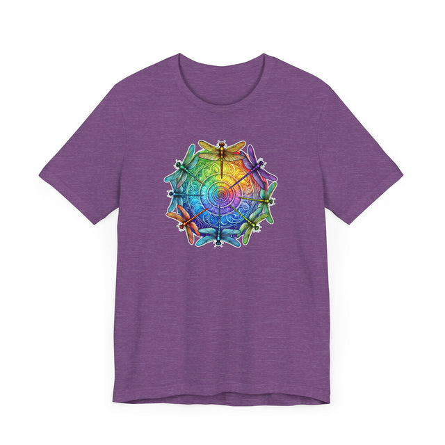 Rainbow Dragonfly Spiral Mandala,Dragonfly lover,Pride Shirt,Rainbow,Pride Parade T shirt,LGBTQ+ Ally Tee