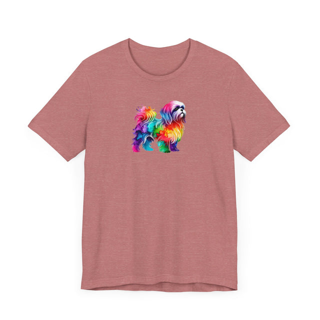 Rainbow Shih Tzu T-shirt,Pride Shirt,Dog Lover Top,Rainbow Animals,LGBTQ+ Tee, Shih Tzu owner, Schnauzer gift