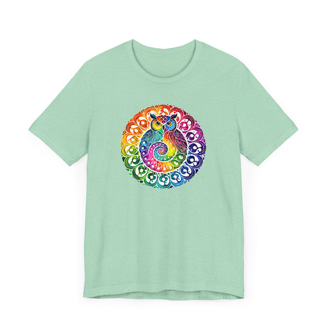 Rainbow Owl Mandala Alcohol Ink T-shirt, Pride Shirt,Bird Lover T shirt, LGBTQ+, BGLT, Avian