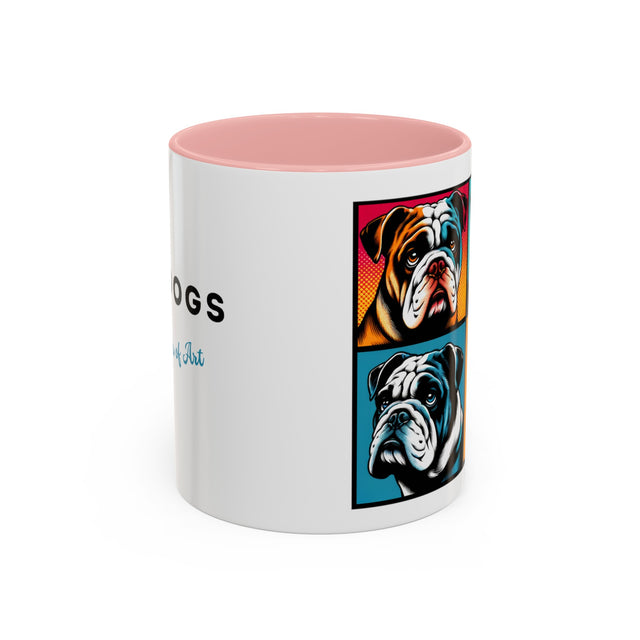 Bulldog Coffee Cup,4-Panel Pop Art Mug,English Bulldog Lover,Bully Mom,Bully Dad,Sourmug Gift,Bulldogger Gift,British Bulldog