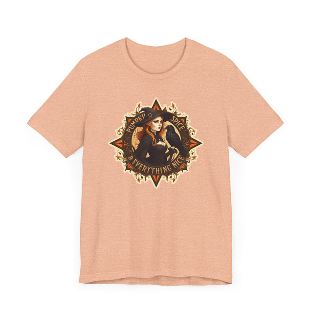 Pumpkin Spice & Everything Nice Witch Tee, Autumn T-shirt, Halloween Shirt