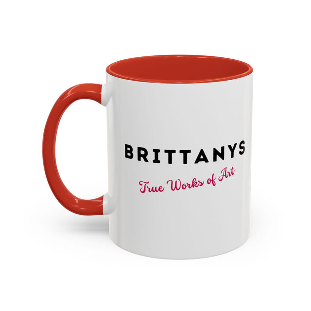 Brittanys Coffee Cup,4-Panel Pop Art Mug,Brittany Lover,Brittany Mom,Brittany Dad,Dog Lover Gift,Brittany Gift