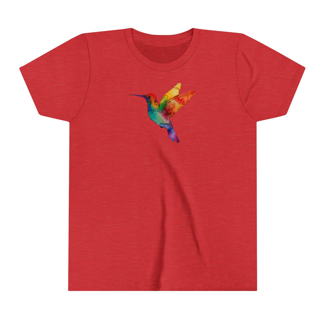 Rainbow Hummingbird T-shirt,Pride Shirt,Bird Lover Top,Rainbow Animals,LGBTQ+ Tee,Queer,Gay,Lesbian,Bisexual,Trans,Youth Size