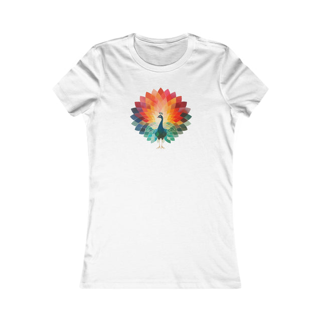 Rainbow Peacock T-shirt,Women's Favorite Tee,Pride Shirt, Pride Parade Top, Rainbow Animals,LGBTQ+ Tee