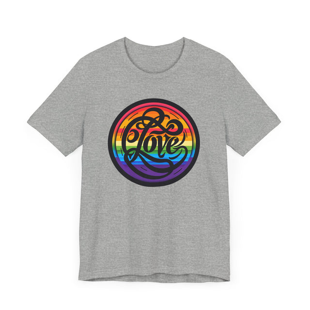 Pride Love Circle Shirt, Rainbow Love T-shirt, LGBT Love, Pride T shirt, LGBTQ+ Tee, Queer Love