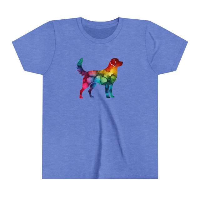 Rainbow Labrador Retriever T-shirt,Pride Shirt,Dog Lover Top,Rainbow Animals,LGBTQ+ Tee, Lab Owner,Youth Size