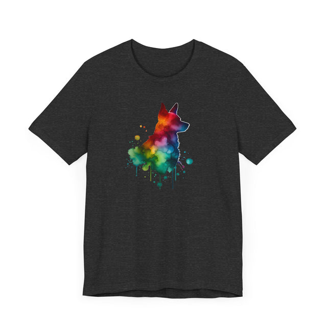 Rainbow Australian Cattle Dog Head T-shirt,Pride Shirt,Dog Lover Top,Rainbow Animals,LGBTQ+ Tee, ACD Owner,Blue Heeler, Red Heeler