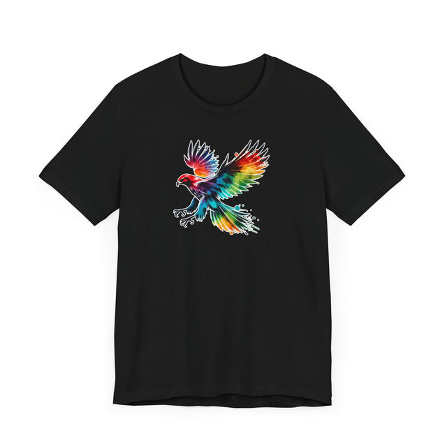 Rainbow Hawk Alcohol Ink T-shirt, Pride Shirt,Bird Lover T shirt, LGBTQ+, BGLT, Avian