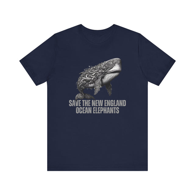 Save the New England Ocean Elephants, Funny Tshirt, Whale tshirt, ocean lover, sea lover, wildlife lover tshirt
