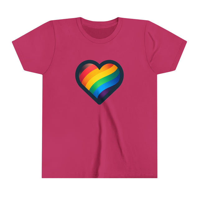 Philadelphia Pride Rainbow Heart T-shirt, Youth Size