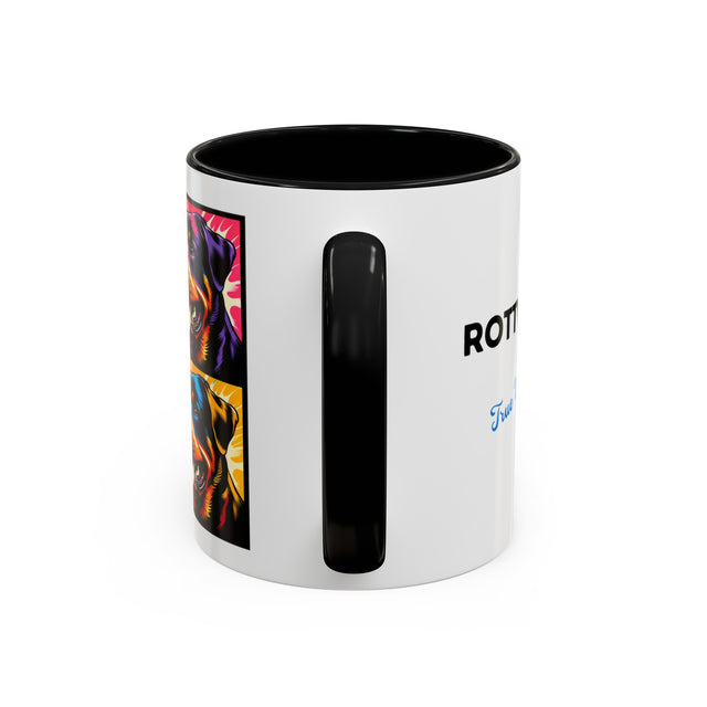 Rottweiler Coffee Cup,4-Panel Pop Art Mug,Rottweiler Lover,Rottie Mom,Rottie Dad,Dog Lover Gift,Rottweiler Gift,Butchers Dog
