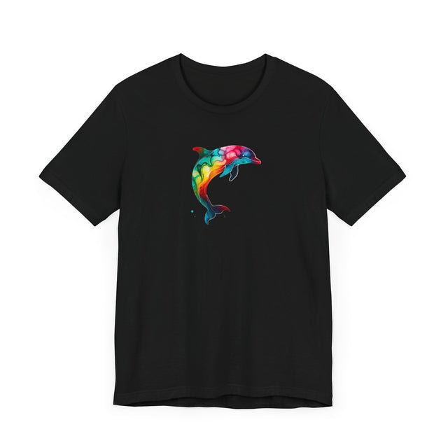 Rainbow Dolphin Alcohol Ink,Sea life lover,Ocean Life,Nautical,Pride Shirt,LGBTQ+ Tee