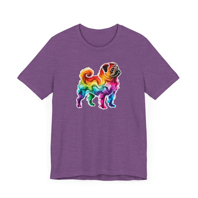 Rainbow Pug T-shirt,Pride Shirt,Dog Lover Top,Rainbow Animals,LGBTQ+ Tee, Pug owner, Pug gift