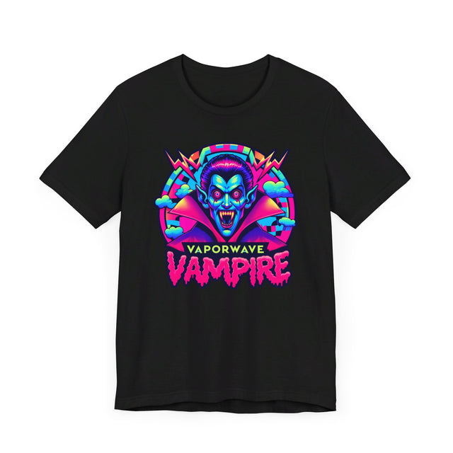 Vaporwave Vampire Bolt T-shirt, Halloween Tee, Neon Goth