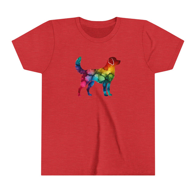 Rainbow Labrador Retriever T-shirt,Pride Shirt,Dog Lover Top,Rainbow Animals,LGBTQ+ Tee, Lab Owner,Youth Size
