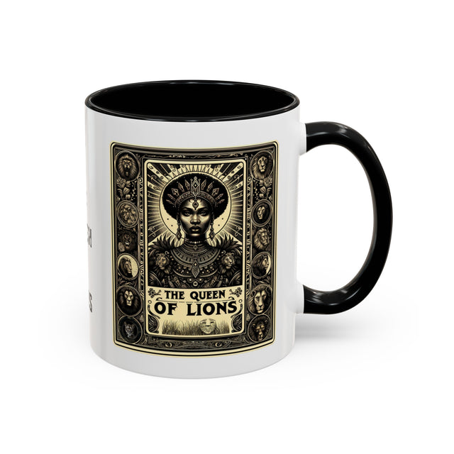 Queen of Lions,Tarot card cup,Mothers Day Gift,Tarot Reader Gift,African Queen,Gift for her,Black Mom Gift,Black Queen Mug,Gift for Mom