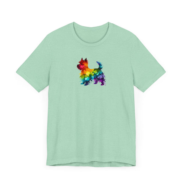 Rainbow West Highland Terrier T-shirt,Pride Shirt,Dog Lover Top,Rainbow Animals,LGBTQ+ Tee, Westie owner, West Highland White Terrier gift