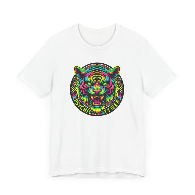 Green Psychic Tyger T-shirt, Tiger Lover Top, Big Cat Lover