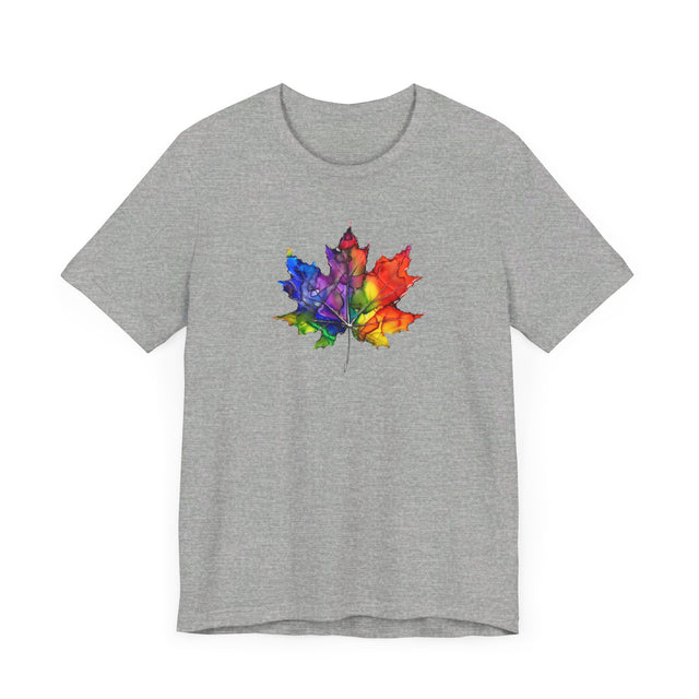 Rainbow Maple Leaf T-shirt, Pride Shirt, Canadian Pride Tee