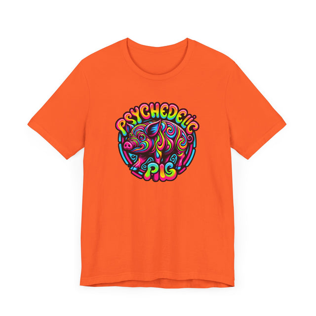Neon Psychedelic Pig T-shirt, Piggy Tee