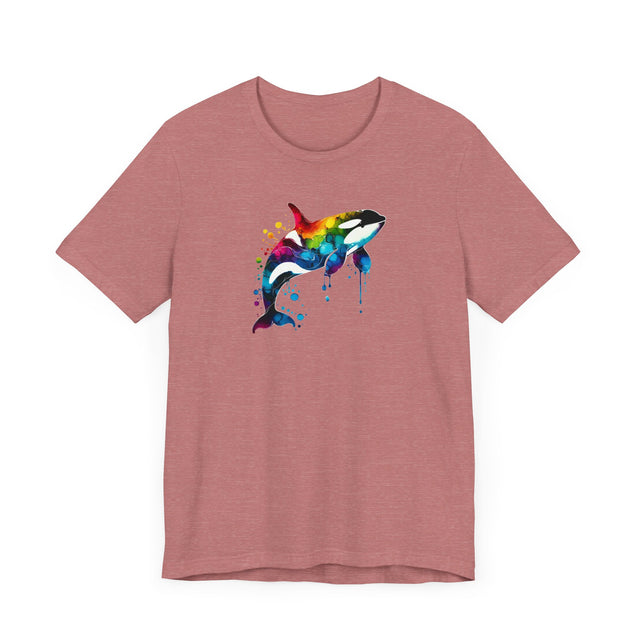 Rainbow Orca Alcohol Ink,Killer Whale Tee,Sea life lover,Ocean Life,Nautical,Pride Shirt,LGBTQ+ Tee