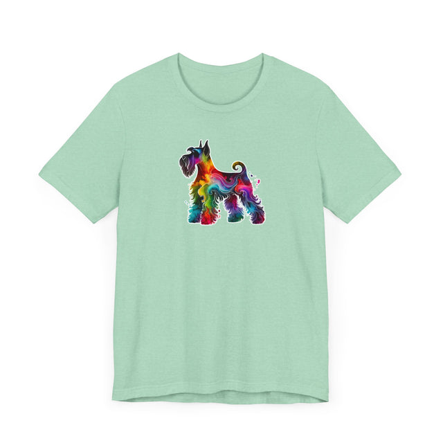 Rainbow Schnauzer T-shirt,Pride Shirt,Dog Lover Top,Rainbow Animals,LGBTQ+ Tee, Schnauzer owner, Schnauzer gift