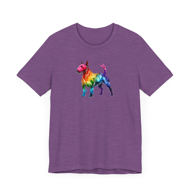 Rainbow Bull Terrier T-shirt,Pride Shirt,Dog Lover Top,Rainbow Animals,LGBTQ+ Tee, Bull Terrier gift