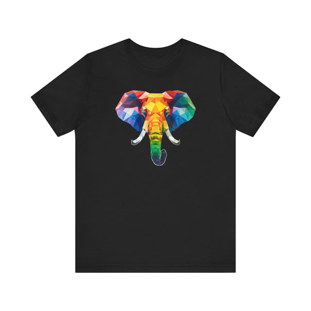 Geometric Rainbow Elephant T-shirt,Pride Shirt,Elephant Lover Top,Rainbow Animals,LGBTQ+ Tee,Queer,Gay,Lesbian,Bisexual,Trans,BGLT,LBGT